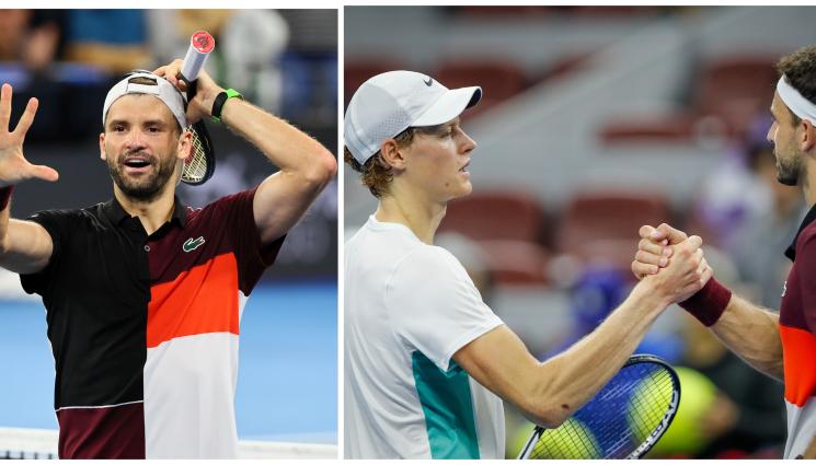 Григор Димитров Яник Синер - Синер загря Гришо в Ротердам