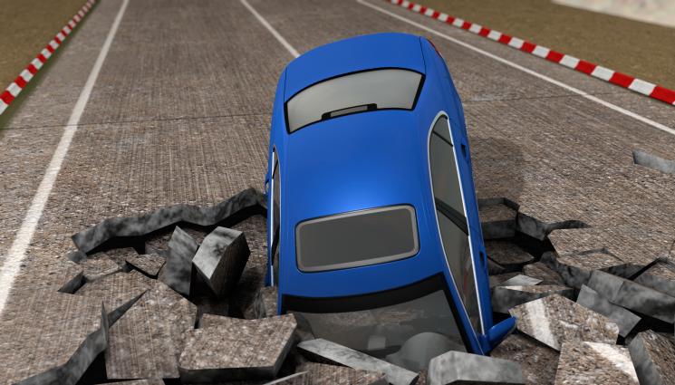 кола дупка - ЗЕМЯТА СЕ ОТВОРИ: Огромна дупка на пътя глътна две коли! (СНИМКИ+ВИДЕО)