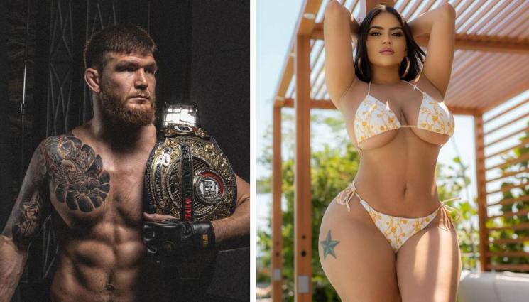 Джесения Ребека Джони Еблен - Пищна мацка бие шута на боец при загуба