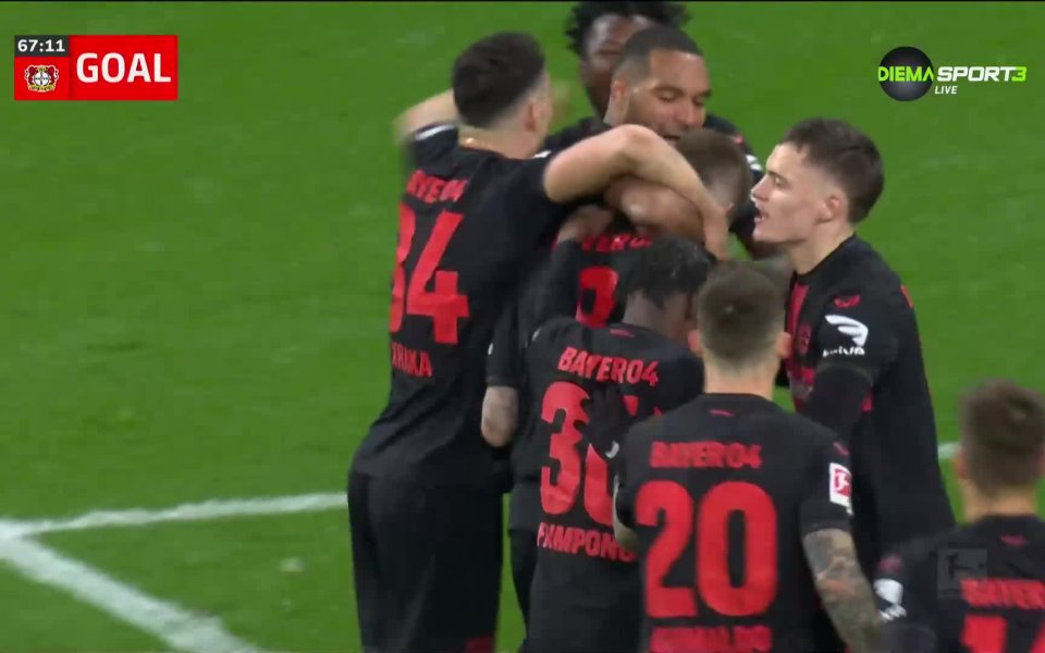 В 68-а минута на двубоя между Байер Леверкузен и Майнц