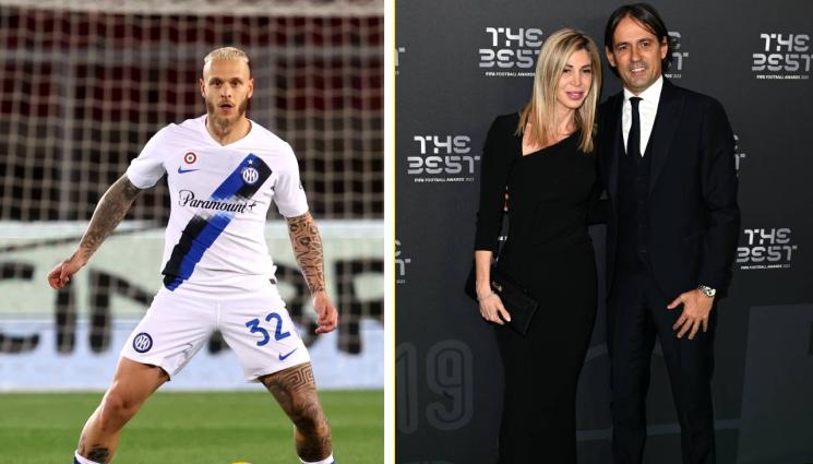 Федерико Димарко Симоне Индзаги - Ас на Интер подари своя фланелка на Версаче