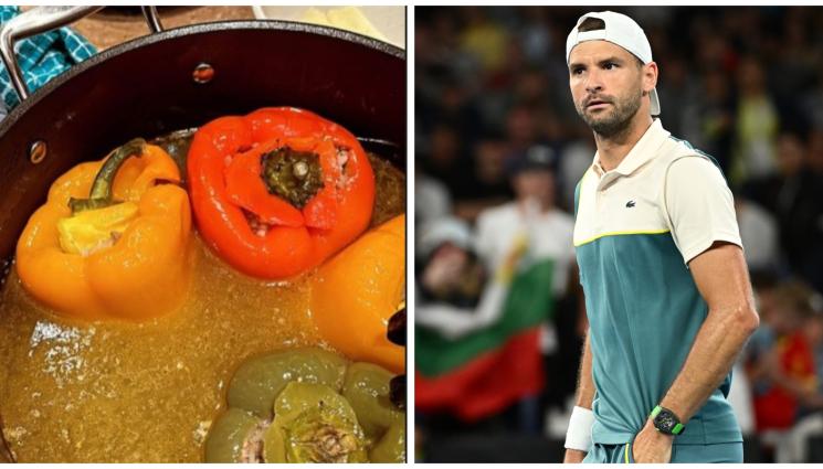 Григор Димитров - В Калифорния: Гришо напълни майсторлъшки чушки за 3 март