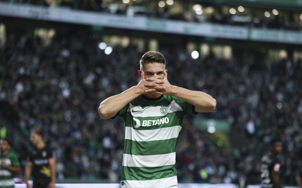 Нападателят на Спортинг Лисабон Виктор Гьокерес вкара своя 31-и гол