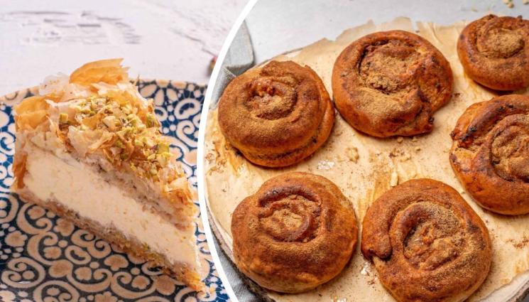 баклава чийзкейк - Гответе с matekitchen.com: Сладки греховни удоволствия – Баклава-чийзкейк, канелени рулца с банани и още ... (ВИДЕО)