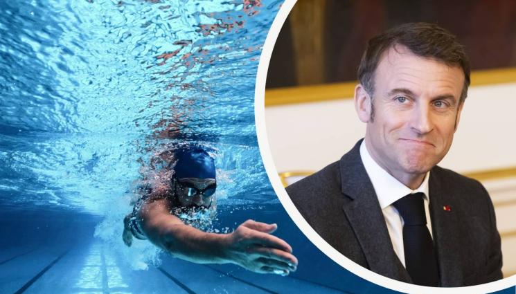 Еманюел Макрон плуване - ИЗХВЪРЛИ СЕ: Еманюел Макрон се засили да плува в Сена за Олимпиадата!