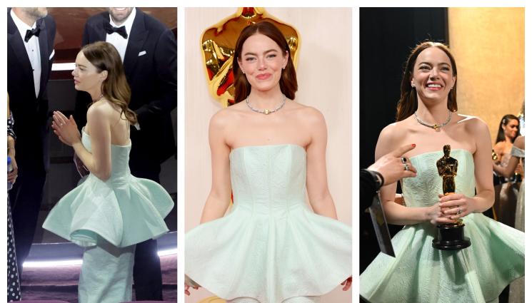 Ема Стоун - НОВА МОДА НА ЧЕРВЕНИЯ КИЛИМ: Ема Стоун с джобове, натъпкани с пуканки! (СНИМКИ)