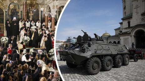 танк литийно шествие патриарх Неофит