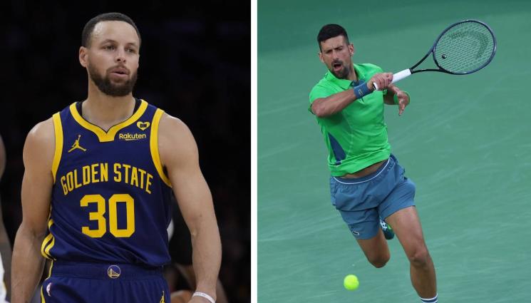 Стеф Къри Новак Джокович - Звезда от НБА с ракета на Ноле