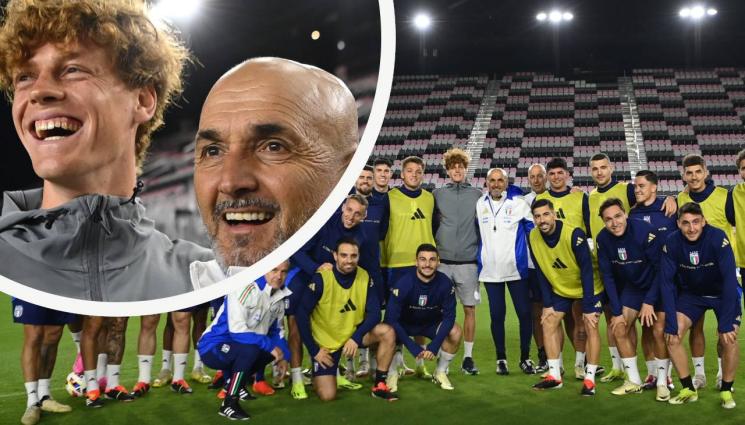 Футбол - Яник Синер тренира заедно със Скуадрата