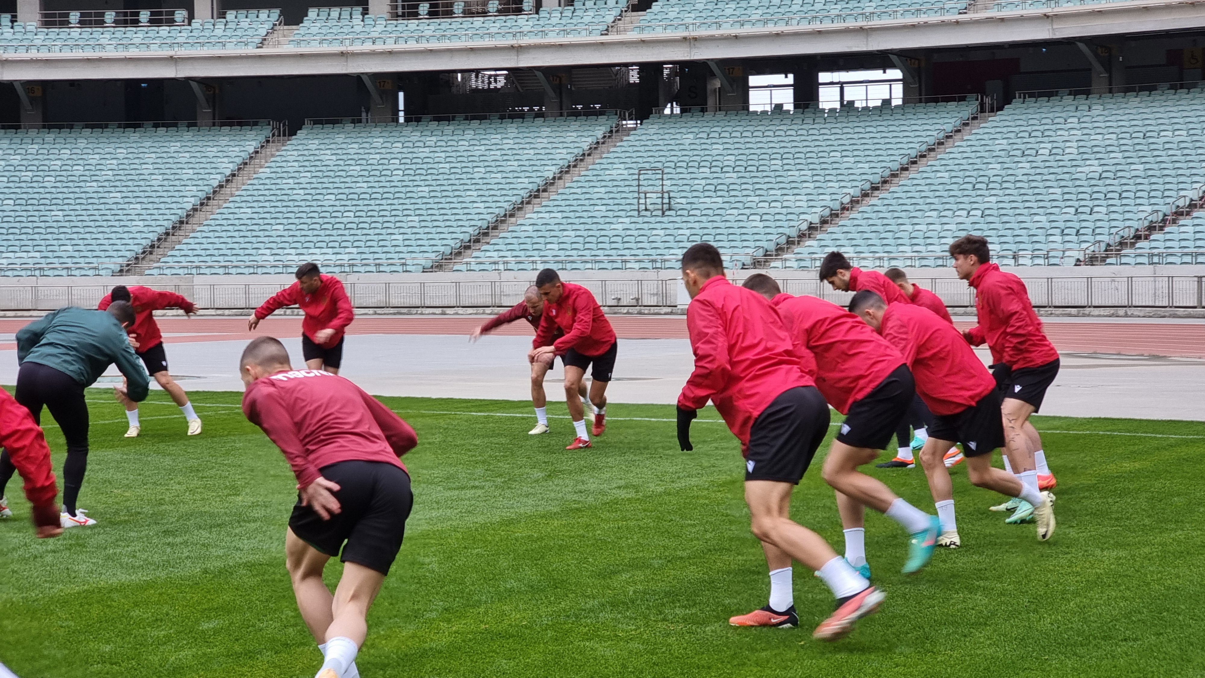 Баку Олимпийски стадион тренировка