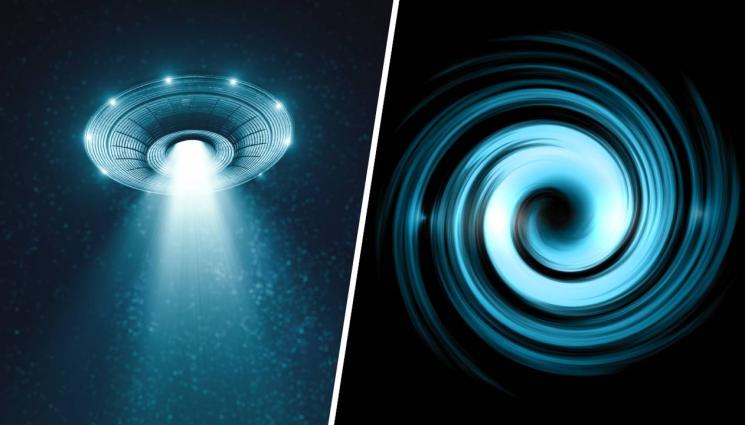 НЛО - ОТ ДРУГА ПЛАНЕТА? Синя спирала проби небето (ВИДЕО)