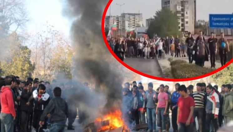 Харманли - СБЛЪСЪЦИ: Харманли на бунт срещу мигрантите! (ВИДЕО)