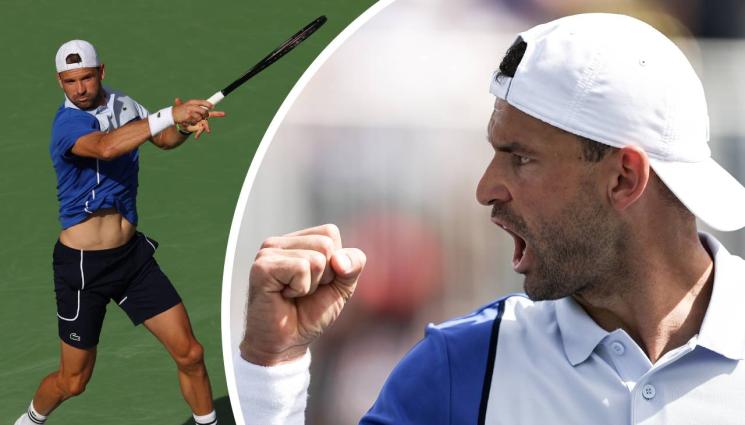 Григор Димитров - Григор оцеля като по чудо и елиминира корав чилиец в Маями