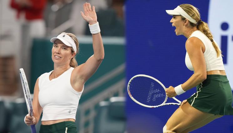 Даниел Колинс - Пред погледа на кучето си: Американката Даниел Колинс сдъвка рускиня в Маями