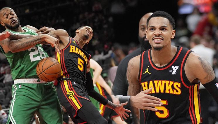 Атланта Хоукс Бостън Селтикс Дежонте Мъри - С кош 0.1 секунди преди края „ястребите“ от Атланта сразиха лидера в Източната конференция Бостън (ВИДЕО)