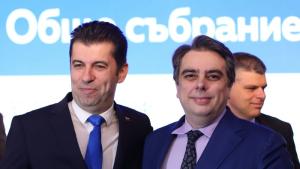 Съпредседателите на Продължаваме Промяната ПП Кирил Петков и Асен Василев