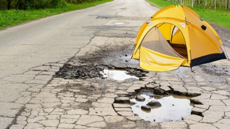 палатка път