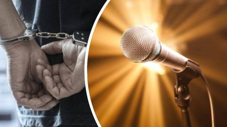 арестуван певец микрофон