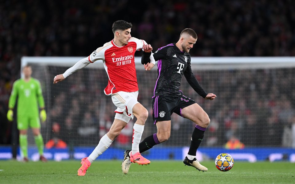 Арсенал и Байерн Мюнхен играят при резултат 0:0 в първи мач