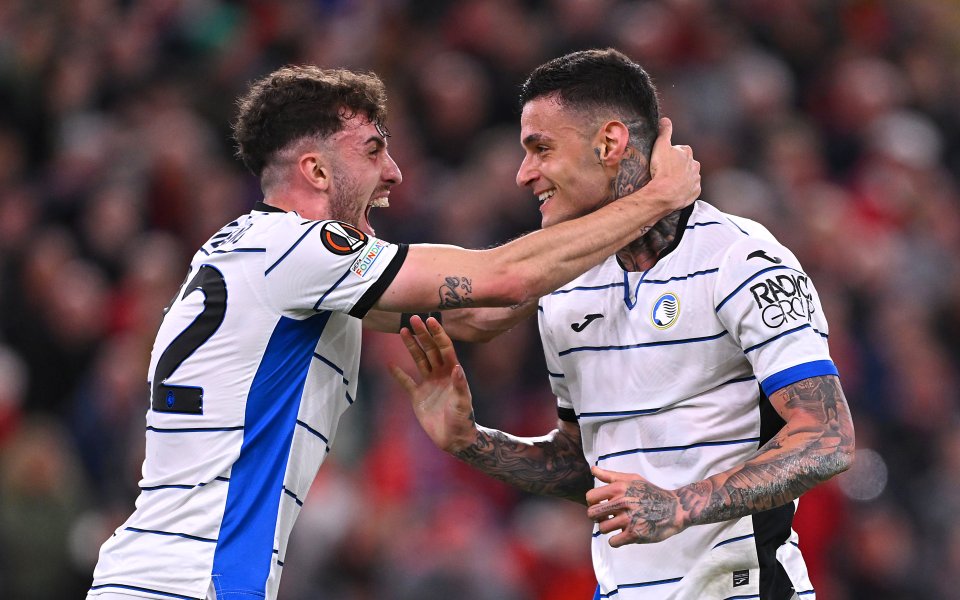 Отборите на Ливърпул и Аталанта играят при резултат 0:1 в първи