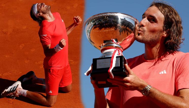 Циципас Монте Карло - ЗА ПОЧТИ МИЛИОН ЗЕЛЕНО НА ЧЕРВЕНО: Стефанос Циципас с трета победа в Монте Карло