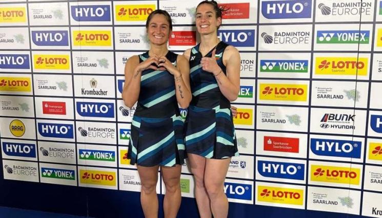 Стефани Стоева Габриела Стоева Стоеви - Стефани и Габриела Стоеви със сребърни медали от европейското по бадминтон в Германия