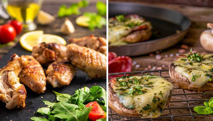 рецепти - Гответе с matekitchen.com: Лимонови крилца с риган, печурки на скара с пепероне или пилешка яхния с гъби (ВИДЕО)