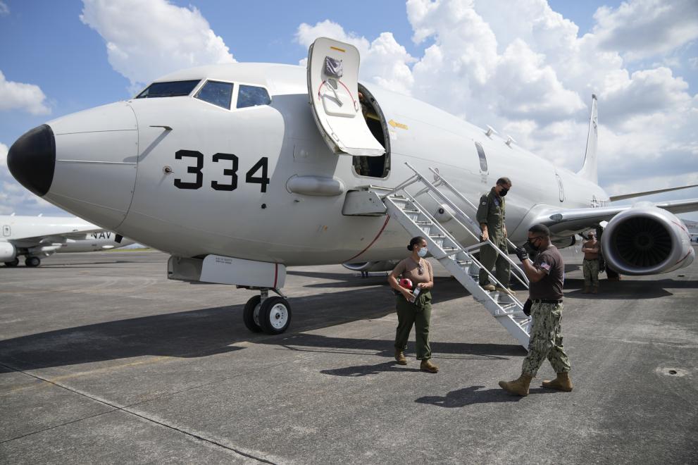 Седми военоморски флот на САЩ съобщи, че самолет П-8A Посейдон