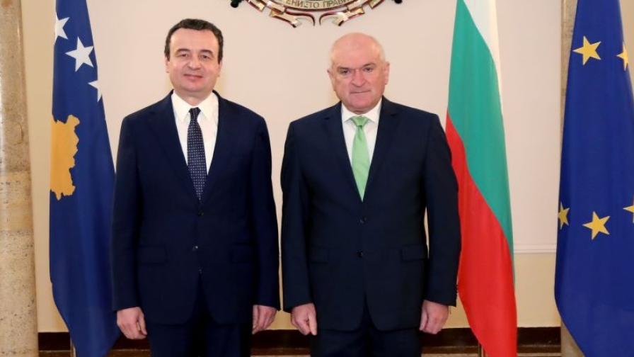 Главчев се срещна с Курти: България и Косово задълбочават сътрудничеството си