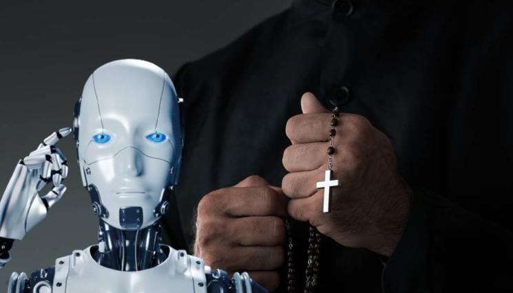 свещеник - АНАТЕМОСАН: Свещеник робот беше отлъчен от църквата в първия си работен ден