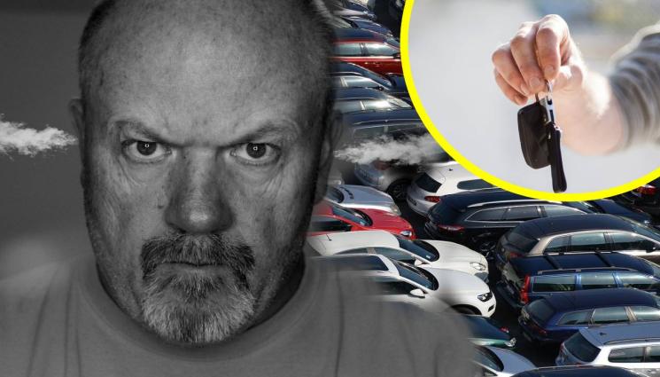 гняв - ГНЯВ ДО ДУПКА: Мъж се барикадира в автокъща, не му давали капарираната кола! (ВИДЕО)