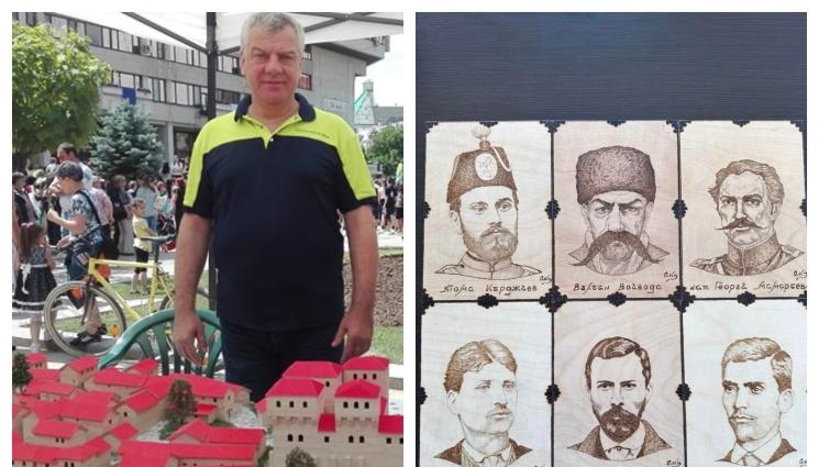 картини тролебса - Тролейбусен шофьор рисува бележити българи с пирограф!