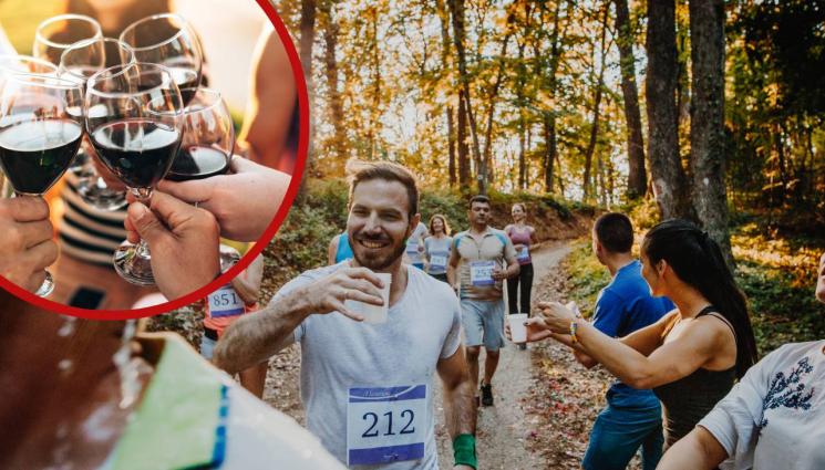 маратон - Мъж обърна 25 чаши вино по време на маратон (СНИМКИ)