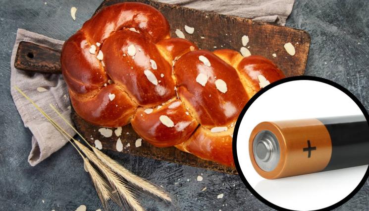 козунак - БЕЗОБРАЗИЕ: Батерия изникна от купешки козунак! (СНИМКА)