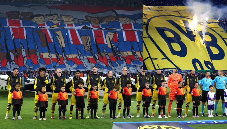 ПСЖ Борусия - ЗРЕЛИЩЕ НА „ПАРК ДЕ ПРЕНС“: Феновете на ПСЖ покриха 3 трибуни от стадиона