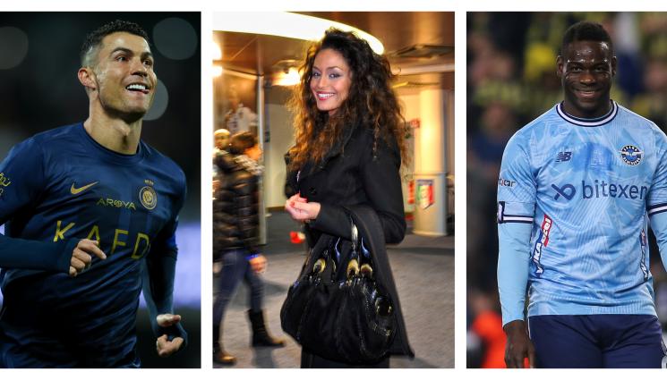 Роналдо Рафаела Фико Марио Балотели - Роналдо свалил модел с роза и танц