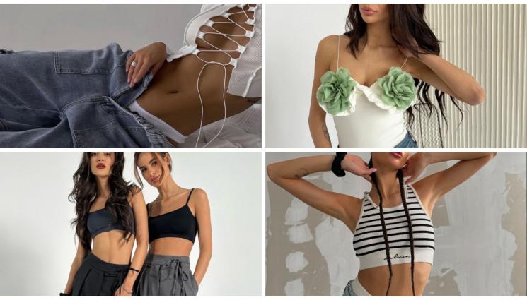 къс топ - Късият топ е фаворит за лятото на райе, с гол гръб или дълбоко деколте (СНИМКИ)