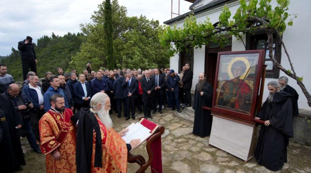 Главчев и българската делегация участваха в празника на манастира „Св. Георги Зограф“  в Света гора