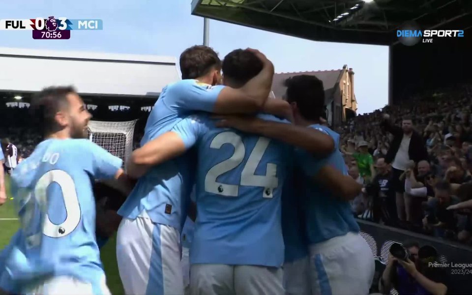 Маршът на Манчестър Сити в срещата с Фулъм продължи с