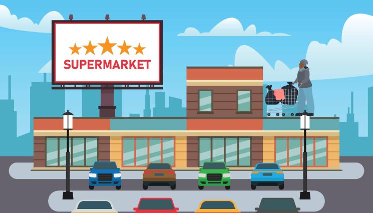 магазин опкров - КАРЛСОН, КОЙТО ЖИВЕЕ НА ПОКРИВА: Жена си устрои дом в табела на хранителен магазин! (ВИДЕО+СНИМКА)