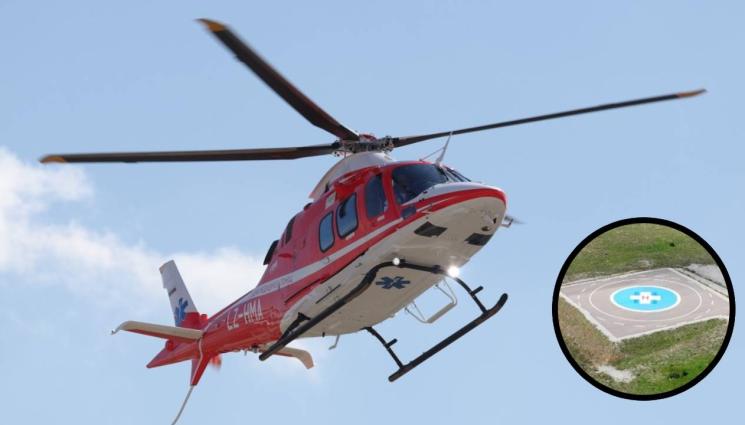 хеликоптер - Готова е осмата площадка за въздушната линейка