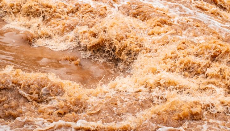 река - Река в Южна България излезе от коритото си