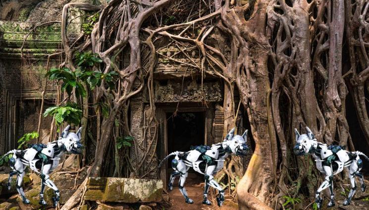 куче робот - Кучета терминатори бродят из Камбоджа (ВИДЕО + СНИМКИ)