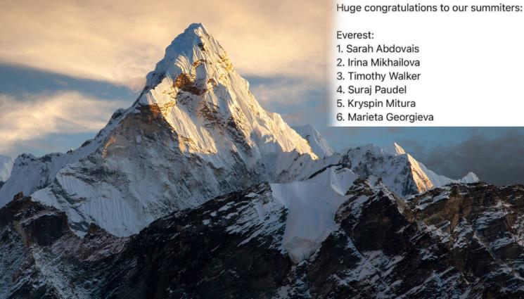 Еверест - Мариета Георгиева стана третата българка, изкачила най-високия връх на планетата Еверест