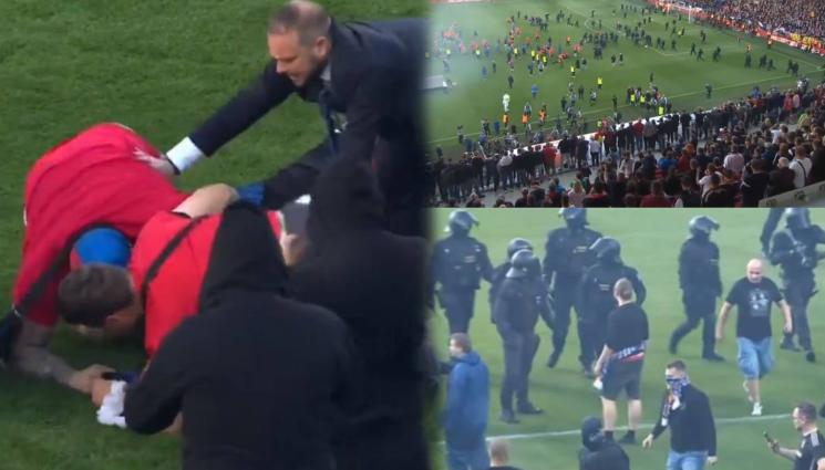 Спарта Прага Виктория Пилзен - ЗВЕРСКИ КЮТЕК В ЧЕХИЯ: Агитки се млатят на терена след финала за купата Виктория - Спарта