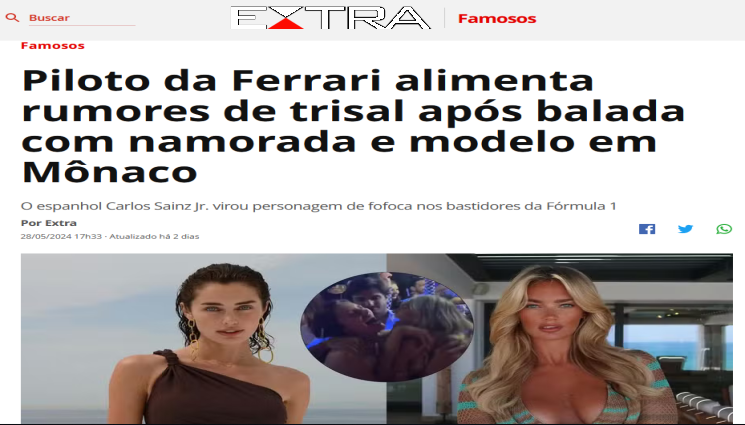 Сайнц Ребека Доналдсън - Подозират Карлос Сайнц за тройка