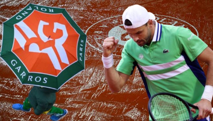 Григор Димитров - Дъжд пак спря устрема на Гришо в Париж