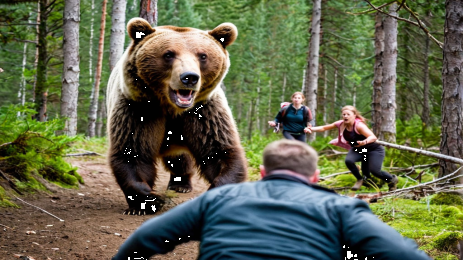 мечка напада хора