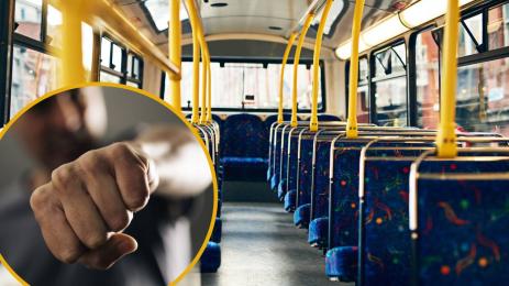 градски транспорт автобус юмрук бой