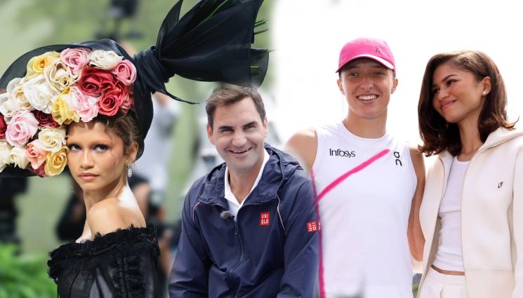 Швьонтек Зендая Федерер - ОПАСЕН ЧАР: Роджър Федерер приласка и красавицата Зендая в своя компания